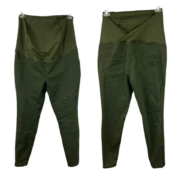 Isabel Maternity by Ingrid & Isabel Green Jeggings Size 8 - Picture 1 of 9